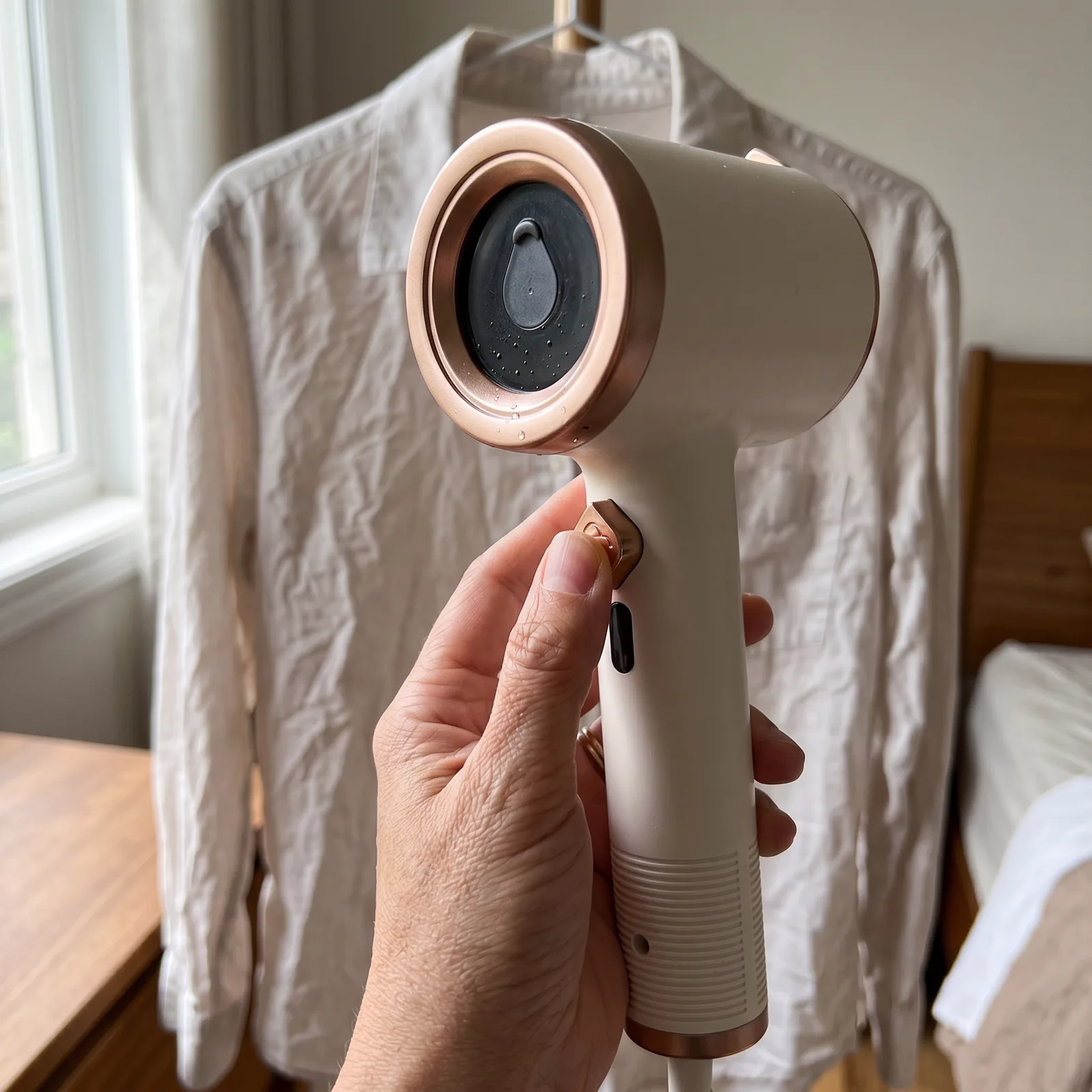Fold & Go steamer in use